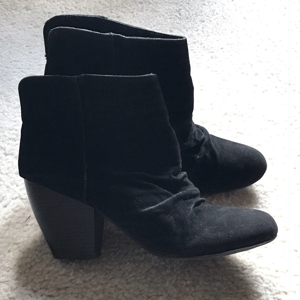Women Sugar Black Ankle Boots, Size 11